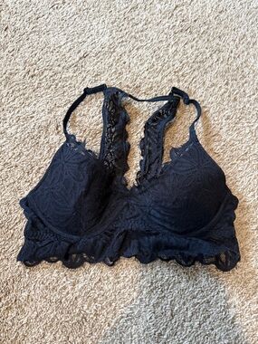 PINK Victoria's Secret Black Lace Racerback Bralette